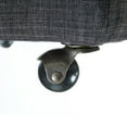 thumbnail image 6 of Gustav Black Linen Ottoman - Hidden Storage, Castered Legs, 6 of 8