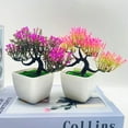 thumbnail image 3 of Boc Artificial Bonsai Realistic Looking Geometric Shape Potted Unfading Not Withered Maintenance Free Decorate Vibrantly Colored Arti, 3 of 10
