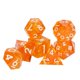 thumbnail image 5 of 7PCS Dados poliédricos Números claros Bordes puntiagudos Juego de dados de resina para juegos de rol Juegos de mesa Naranja, 5 of 5