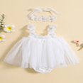 thumbnail image 2 of PENGXIANG Bébé Fille Deux Pièces Tenues Maille Robe Sans Manches et Bandeau, 2 of 9