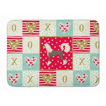 Chinese Crested Love Machine Washable Memory Foam Mat