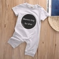 thumbnail image 2 of Baby Summer Romper Letter Short Sleeve  Neck Shoulder Buttons Jumpsuit, 2 of 9