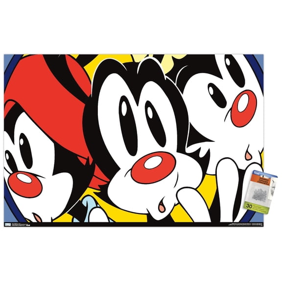 Animaniacs - Faces Wall Poster with Push Pins, 22.375" x 34"