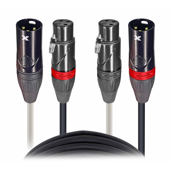 Cable de audio ProX XC-DXLR50 balanceado Dual XLR-M a Dual XLR-F
