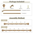 thumbnail image 3 of Yokila Farmhouse Brown Curtain Rods for Windows 36 to 88 Inches Adjustable Length Heavy Duty 1" Diameter Single Window Curtain Rod with Decorative Finials for Living Room Bedroom Kitchen Outdoor, 3 of 12