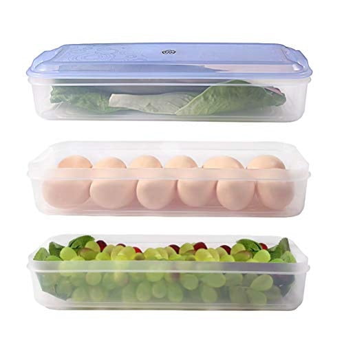 Freezer Storage Container with Lid, 3 Layers Plastic Freezer Storage