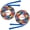 Blue2, variant on NCQ 16 FT Long Jump Rope(2 PACK), Double Dutch Jump Ropes, Soft Beaded Skipping for Kids Adults, Plastic Segmented Long Enough for 4-5 Jumpers