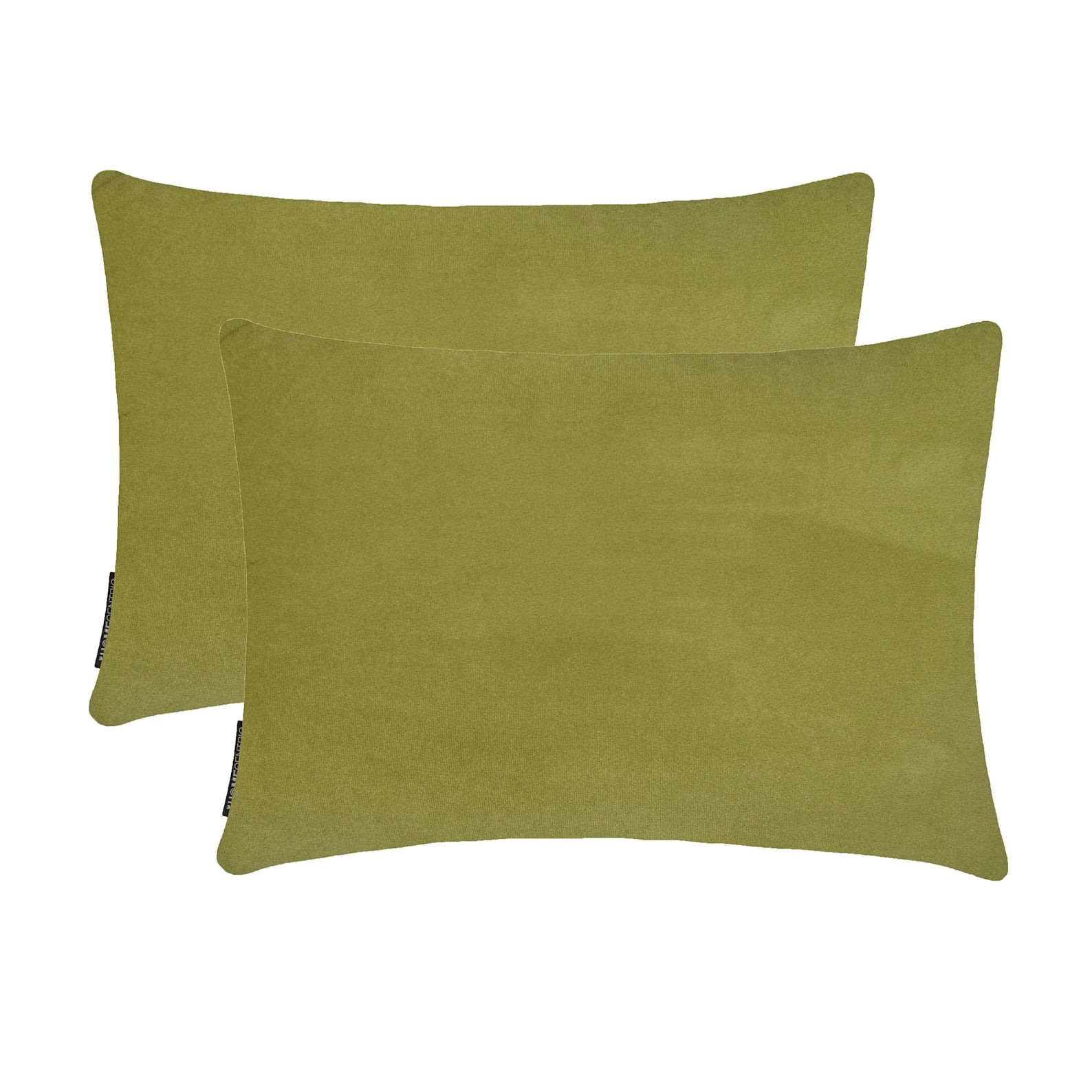 Chartreuse Green Decorative Lumbar Pillow Cover 12"x16" | Pack of 2 Modern Velvet Oblong Cushion Cover | Plain Solid Pillowcases for Bed, Couch & Sofa, Modern Home Décor - Chartreuse Velvet Dream