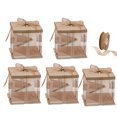 thumbnail image 1 of Mistaha Gold Double Layer Cake Box Set - Transparent Packaging with Gold Lid & Base, 6-inch Double Layer, 5 Sets., 1 of 6