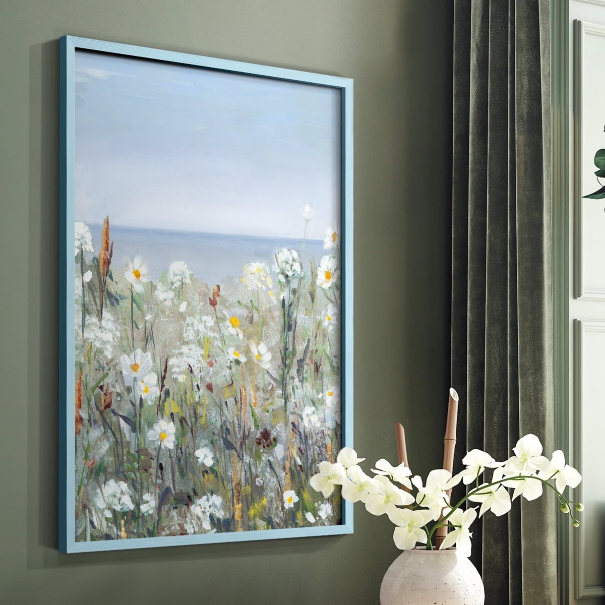 Wild Sea Breeze I Framed Print in Blue Solid Wood 11 x 14 Framed Print