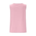 thumbnail image 6 of Jinhomg Two Piece Outfits for Women Summer Sexy Casual Sleeveless Tank Tops Elastic Wide Leg Pants Suit with Pockets Pink,XXL, 6 of 7