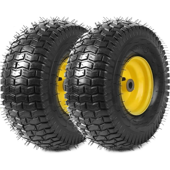 15x6-6 15x6.00-6 Lawn Mower Tractor Cart Turf Tires With Wheel 15x6x6-Set 2