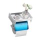 thumbnail image 4 of Paper Towel Holder with Shelf Adhesive Paper Towel Rack Toilet Roll Paper Holder Without Drilling Bathroom Toilet Paper Holder for Kitchen Bathroom, 4 of 5
