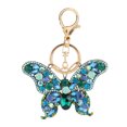 thumbnail image 3 of Abalorio De Mariposa, Decoración, Cadena De Aleación De Zinc Portátil, Diamantes De Imitación De Cristal, Llavero De Mariposa Para Mujer Para Monedero Para Llave ANGGREK Azul, 3 of 8