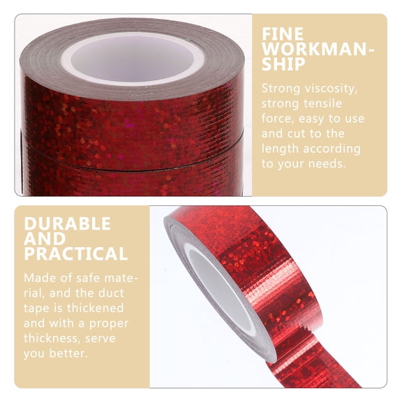 OFFIGAM Heavy Duty Red Duct Tape Roll, Strong Fabric Adhesive Tape for Home Repair, Sealing, Crafting and Projects
