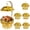 Gold 6 pcs, variant on Vakiorn 8 Qt Chafing Dish Set Gold Stainless Steel Luxury Buffet Warmer 2 Pcs for Party Wedding Hotel