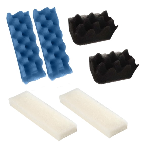 Delapan Bio Foam Max Inserts Set Compatible with Canister Filters and Fluval 306,307 Aquarium, 6 Pack