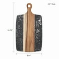 thumbnail image 2 of Dexas Acacia Wood and Black Marble, 8.66" x 15.75" Serving Board with Handle, 2 of 5
