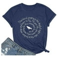 thumbnail image 3 of QHWAUAKFBN T Shirts For Women Trendy Loose Fit Summer Fun Letter Print Comfortable Fashionable Fit Colored Cotton Short Sleeved Tshirts Top, 3 of 3