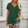 thumbnail image 3 of Kureaily Pocket Detail Short Sleeve T Shirt With Contrast Trim Casual Comfort Fit Tee Top For Everyday Wear Casual Basic Tops, 3 of 6