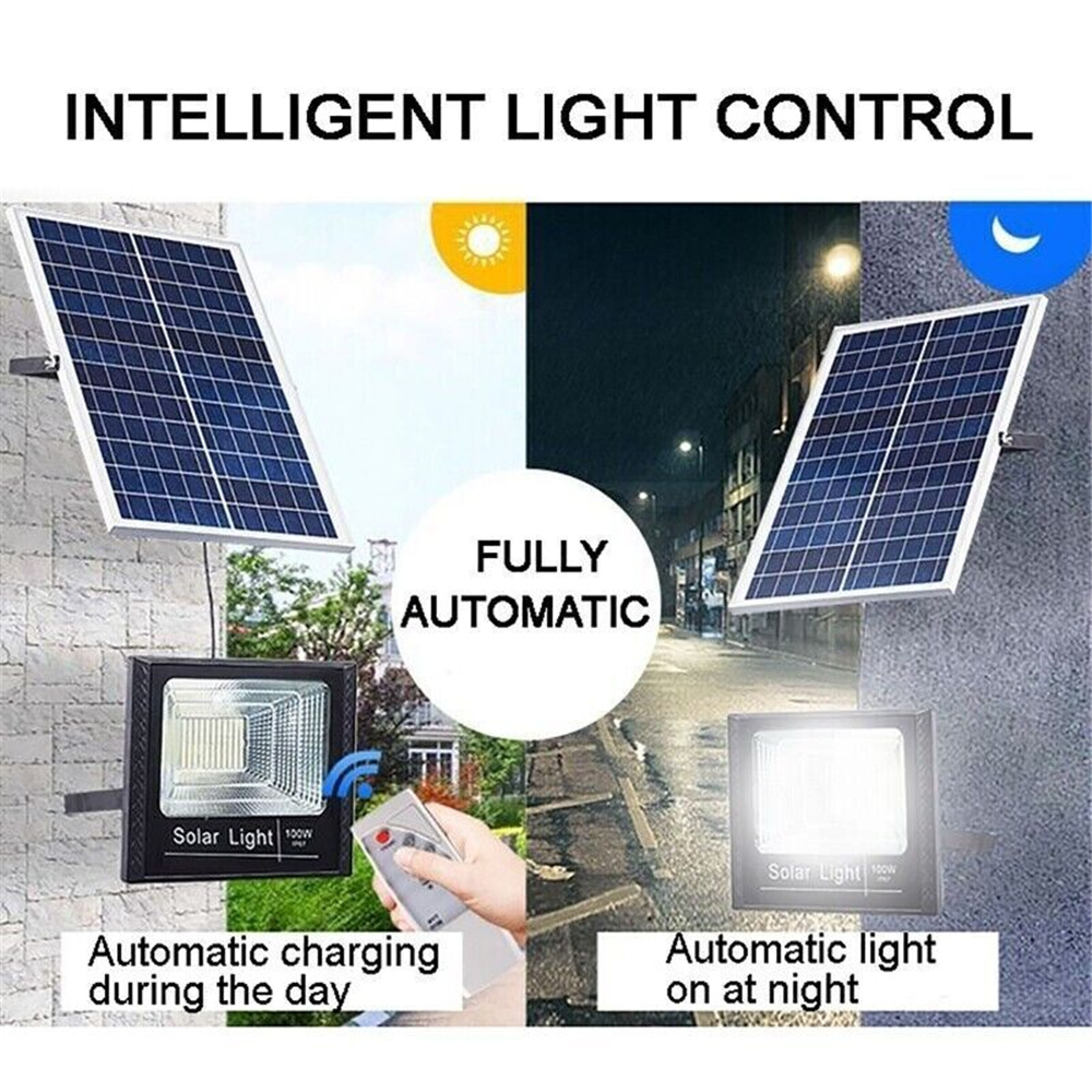 3000 Lumens 409 LED Solar Lights Outdoor Bright Solar Dusk to Dawn Light  with 7000mAh Battery, IP65 Waterproof Outdoor Solar Powered Security Flood  Light for Wall Porch Shed Barn Garage, Black
