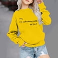 thumbnail image 2 of CYMMPU Sweatshirt for Girls Graphic Letter Print Long Sleeve Shirts Oversized Hoodie Casual Loose Pullover Tops Yellow 1 Years, 2 of 4