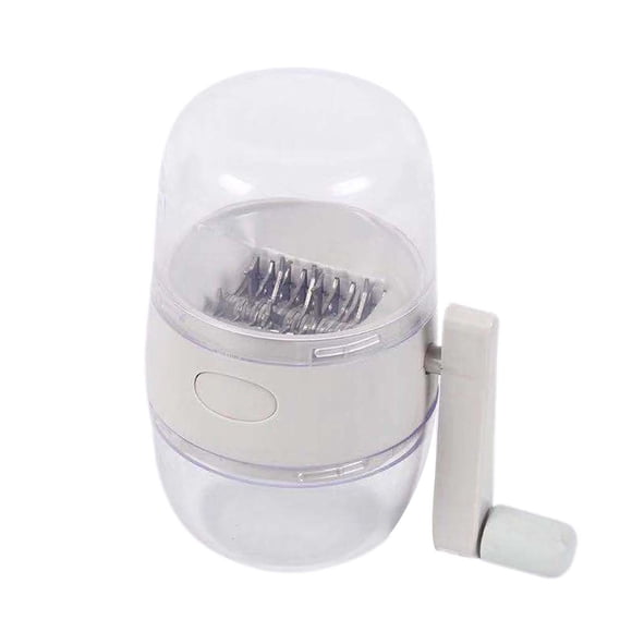 Spice Mill, Handheld Food Shredder Mincer Blender, Multipurpose Meat Removable Dry Fruit Grinder, Nut Chopper for Spices, Filberts, Walnuts Nuts White
