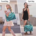 thumbnail image 6 of Large Capacity Tote Bag,Teal Marble Gold Wave Pattern Handbag Fashion Luxury Tote Bag,15.7"x13"x 5.1" Inches,Laptop Compatible, 6 of 6