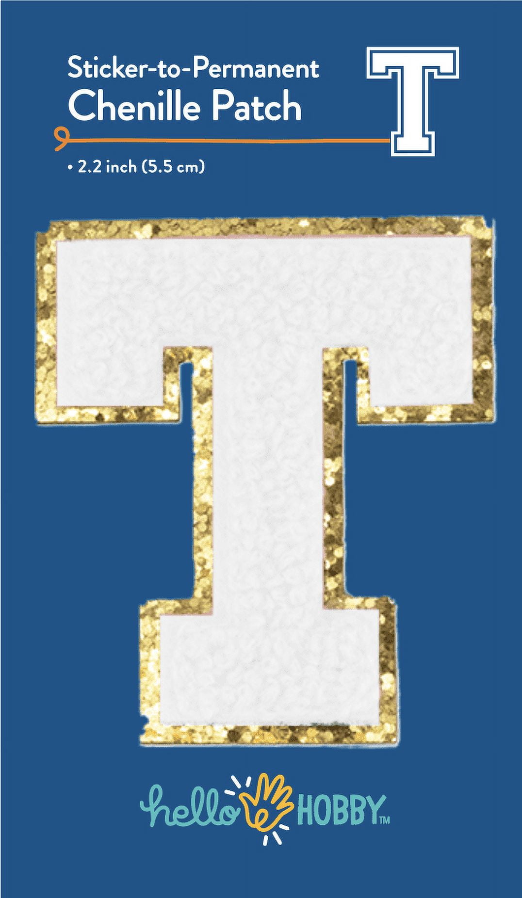 (6 pack) Hello Hobby Chenille T White Patch