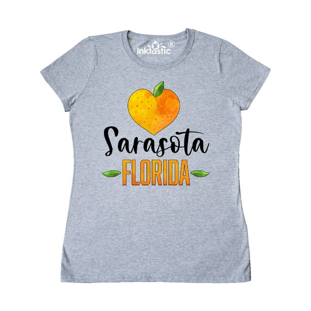 INKtastic Sarasota Florida Orange in Heart Women's TShirt Walmart