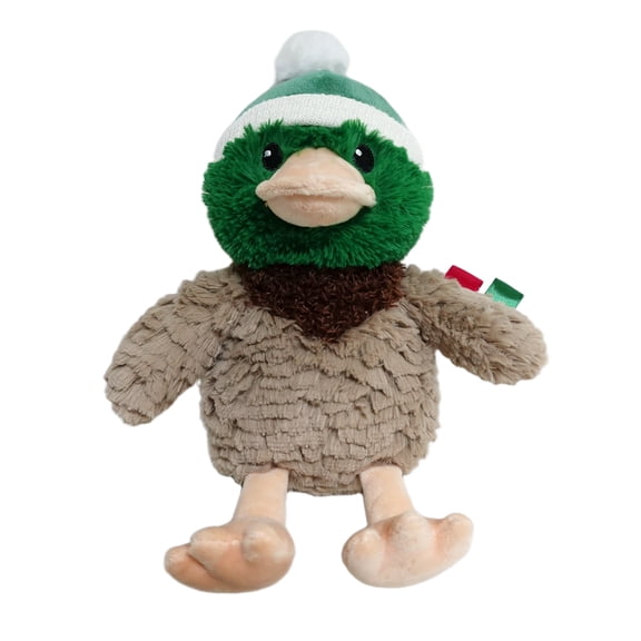 Spark.Create.Imagine Mallard Duck Holiday Baby Plush Toy, Green and Brown