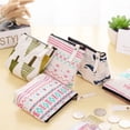 thumbnail image 4 of Wisewang Bag Organizer Canvas Pouch Mini Wallet Card Key Holder Purse Cute Zip Purse 3, 4 of 6