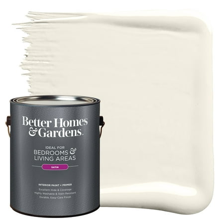 Better Homes & Gardens Interior Paint and Primer, Candle Wick / Beige, 1 Gallon, Satin