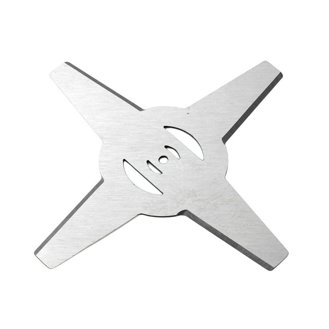 Cuchilla para Cortacésped 20 Cm Largo Hoja Acero Blanca para Desmalezado Accesorios para Deshierbe para Cortacésped Antienredos (4 Dientes) (una Sola en Burbujas)