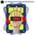 thumbnail image 6 of Shockproof Case for Samsung Galaxy Tab A9 8.7" SM-X110 X115, Rugged Shoulder Strap Rotating Stand Shoulder Strap Kids Friendly Bumper Heavy Duty Shockproof Case for Galaxy Tab A9,Darkblue, 6 of 9