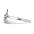 thumbnail image 3 of 925 Sterling Silver Prong set Stackable Polished Peridot Flower Ring Size 9 Stackable Ring for Women, 3 of 5
