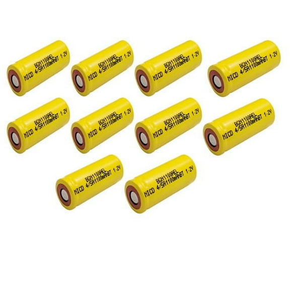 Nickel Cadmium Battery 1.2v 1100mah - BGN1100AEL (10 PACK) - Rechargeable