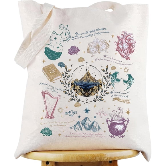 G2TUP Velaris City Of Starlight Canvas Tote Bag ACOTAR Books Gift The Night Court Shoulder Bag SJM ACOTAR Merch