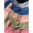 thumbnail image 5 of ToBeInStyle Womens Pack of 6 Seamless Lace Trim Bras, 5 of 7