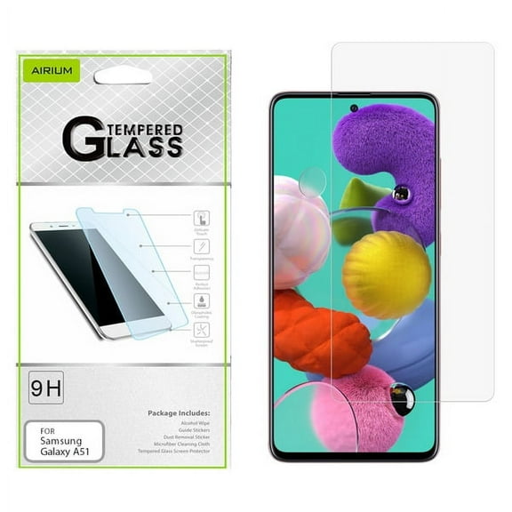 Samsung Galaxy A51 Screen Protector Tempered Glass [9H Hardness] [Ultra-Clear HD] [Bubble Free] [Case Friendly] Premium Shockproof Tempered Glass Screen Protector for Samsung Galaxy A51 (2020 Models)