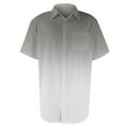thumbnail image 3 of Yiaimeir Men's Gradient Short Sleeve Button-Up Shirt Casual Summer Ombre Design with Chest Pocket, Perfect for Everyday Wear，Size S-2XL, 3 of 4