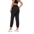 thumbnail image 5 of Women's Stretch Joggers Workout Drawstring Fitted Cuffed Ankle Athletic Travel Yoga Pants, 5 of 9