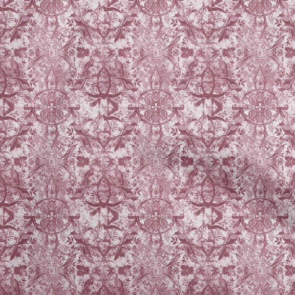 oneOone Viscose Chiffon Red Fabric Batik Diy Clothing Quilting Fabric Print Fabric By Yard 42 Inch Wide