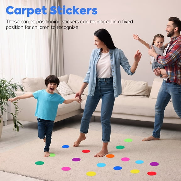 OUNONA 36-Pack Easy-to-Use Carpet Dots for Classroom Seating, Exercise Markers, and Activity Spot Indicators