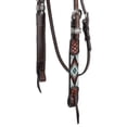 thumbnail image 2 of Showman Two-Tone Argentina Cow Leather Headstall w/ Southwest Beaded Inlay, 2 of 2