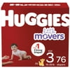 Huggies Little Movers Baby Diapers, Size 3, 76 Ct