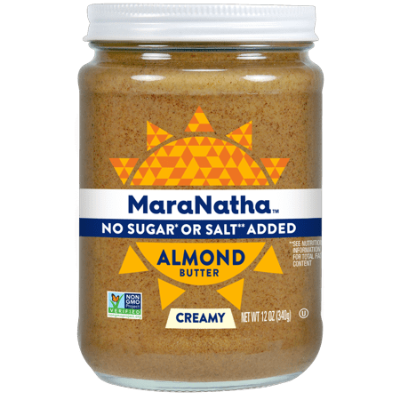 (2 Pack) MaraNatha No Sugar or Salt Added Creamy Almond Butter, 12 (Best Almond Butter 2019)