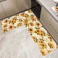 thumbnail image 3 of Sunflower Kitchen Rugs and Mats Sunflower Rugs Set for Kitchen Rug Retro Sunflower Kitchen Rugs Sets Non-Slip Floor Mat Doormat Runner Rug for Kitchen, Laundry, Living Room, Front Door, 3 of 5
