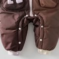 thumbnail image 6 of OJSFQUFP Baby Winter Snowsuit Hooded Padded Jumpsuit Color Block Cute Pocket Design Warm Cold Weather for Toddler Boys Girls, 6 of 8