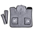 thumbnail image 2 of Pet Drying Towel Dog Blanket Microfibre Dog Bathrobe Puppy Cat Absorbent Quick Drying Towel Super Soft Bath Towel Machine Washable for Small, Medium, Large for Dog Cat-Grey, 2 of 9